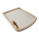 Large white mirror in ecru white plastic, 1970s design
