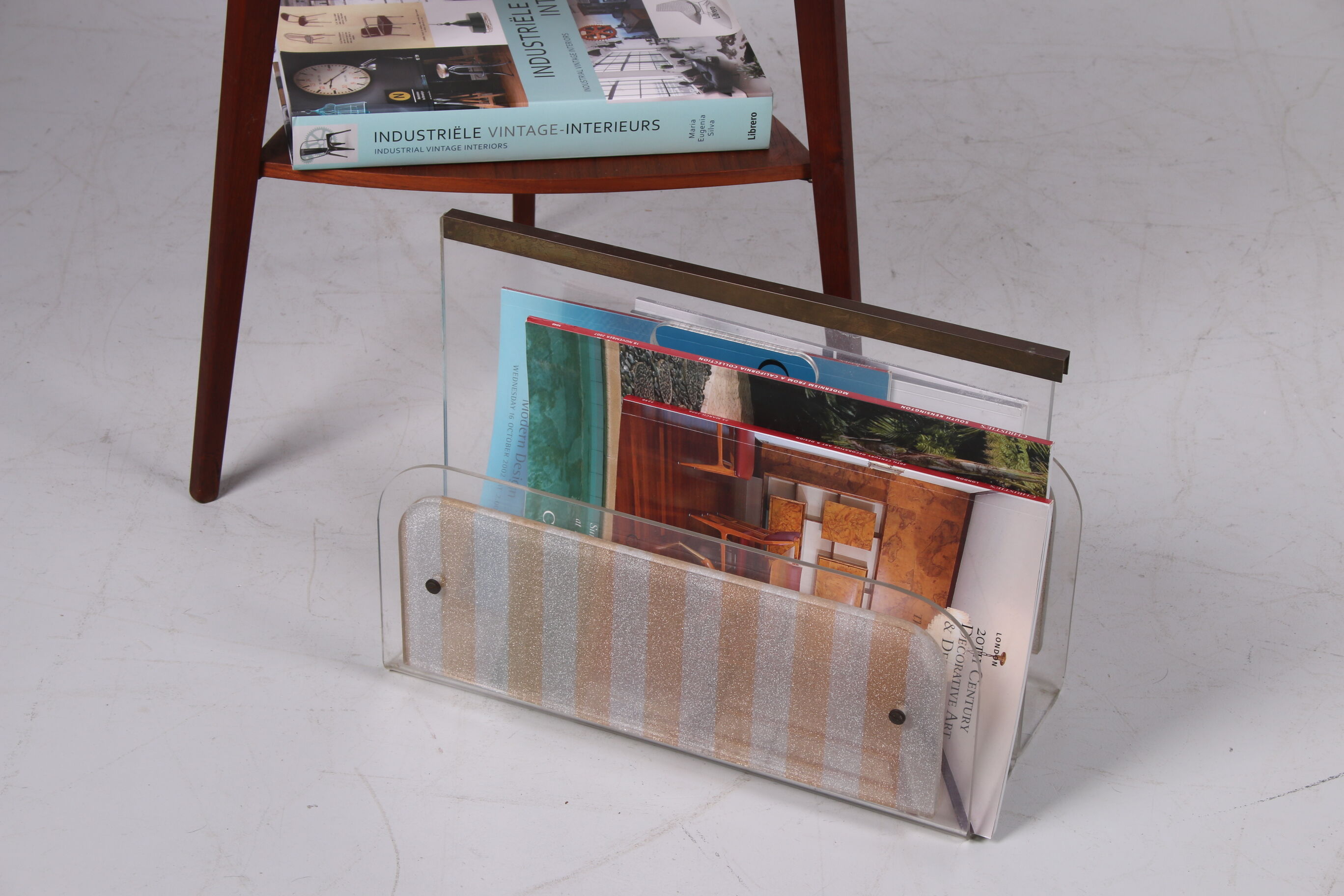 Plexiglass storage rack 1960s