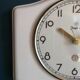 Vintage ceramic clock silent rectangular wall clock "Junghans white"