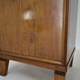 1930s pair of art deco bedside tables, Czechoslovakia
