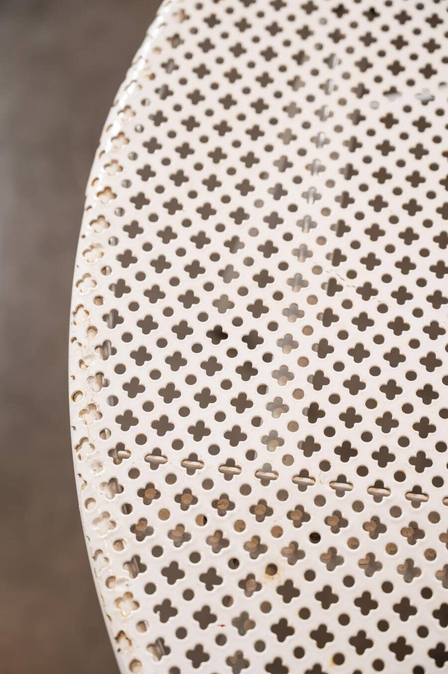 Perforated metal garden table