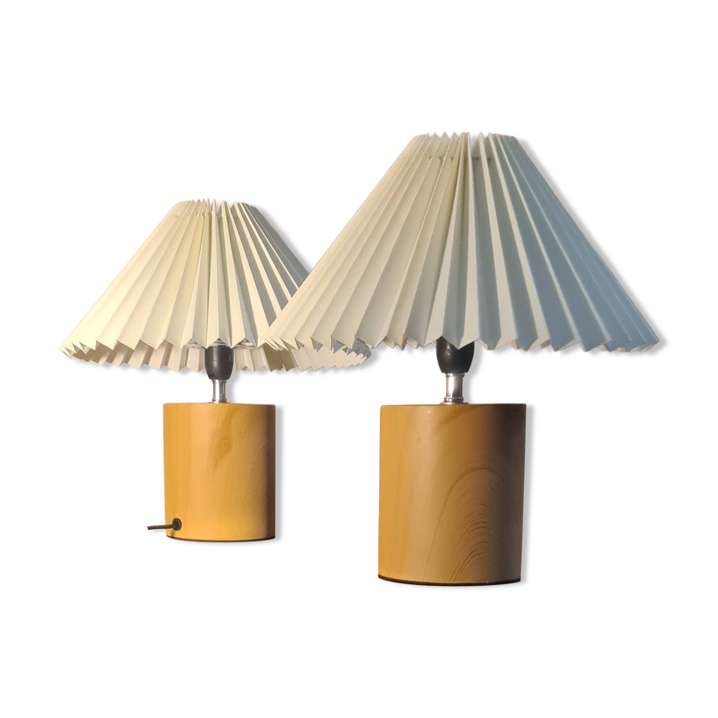 pair of bedside lamps solid wood Scandinavian design 31x25 electric change