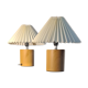 pair of bedside lamps solid wood Scandinavian design 31x25 electric change