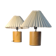 pair of bedside lamps solid wood Scandinavian design 31x25 electric change