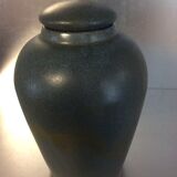 Vintage covered sandstone vase