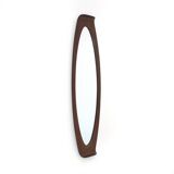 Mirror with curved wooden frame, 1960s