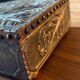 Art Deco box box (circa 1930) in zinc repoussé with Floral motifs