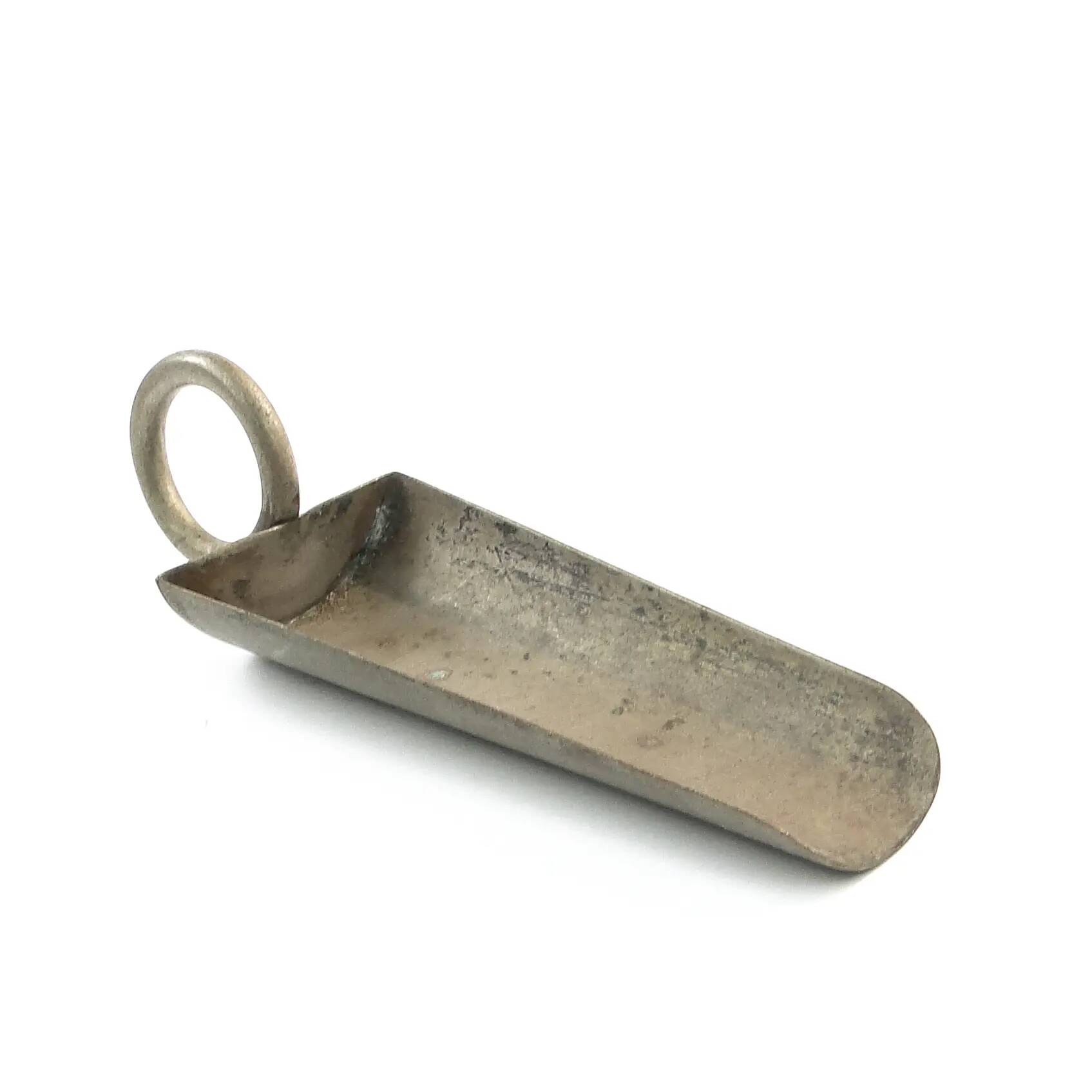 Coffee scoop, mid-century modern, silver-plated alpaca, United Kingdom, 1950s
