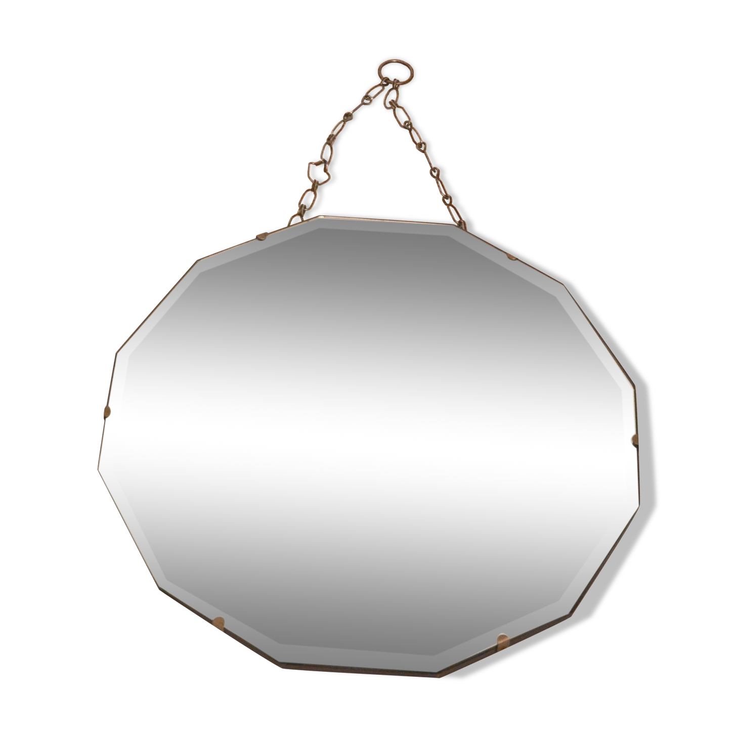 Miroir biseauté années 60 taille 40x40cm