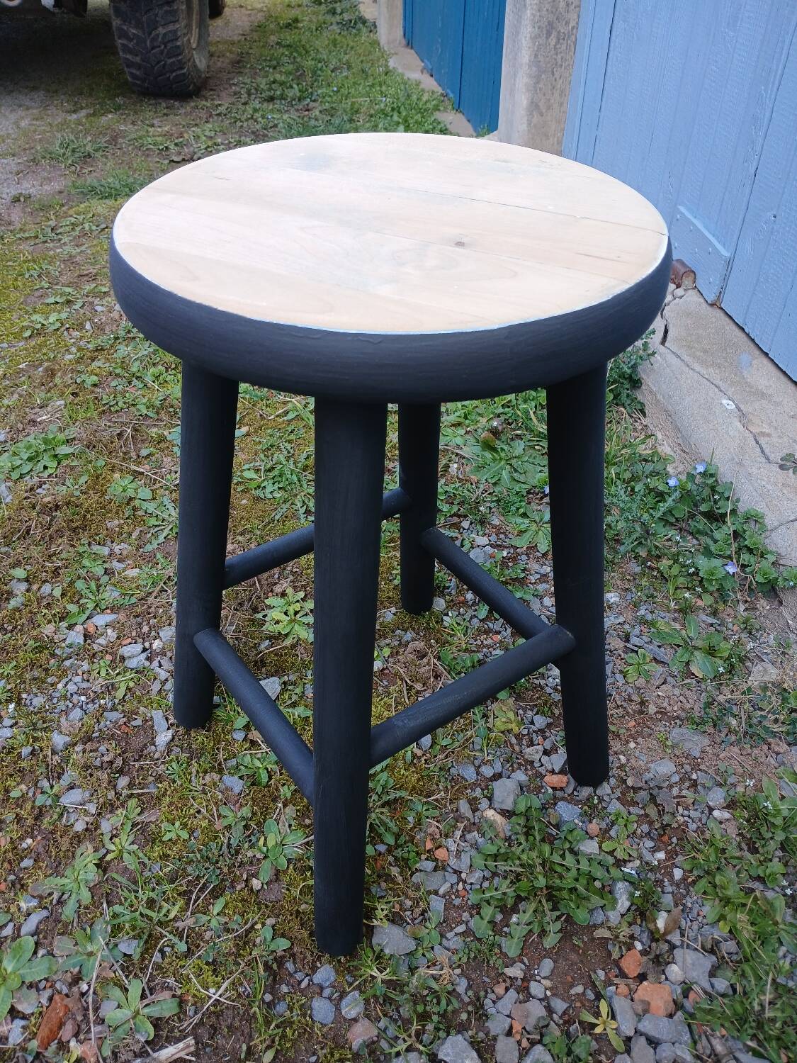 Antique 4-legged stool