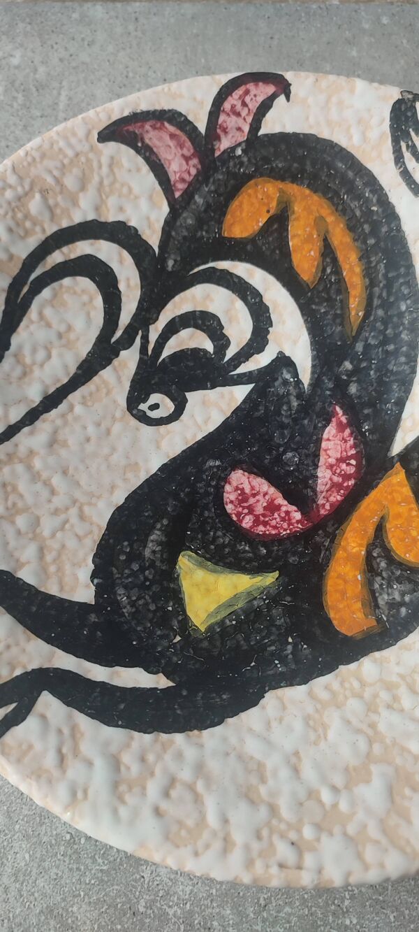 Plat Mural ''Toro de Lidia'' ceramique Style Pop Art ( Sanguino )