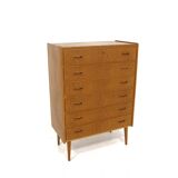 Scandinavian teak "tallboy" chest of drawers, Sweden, 1960