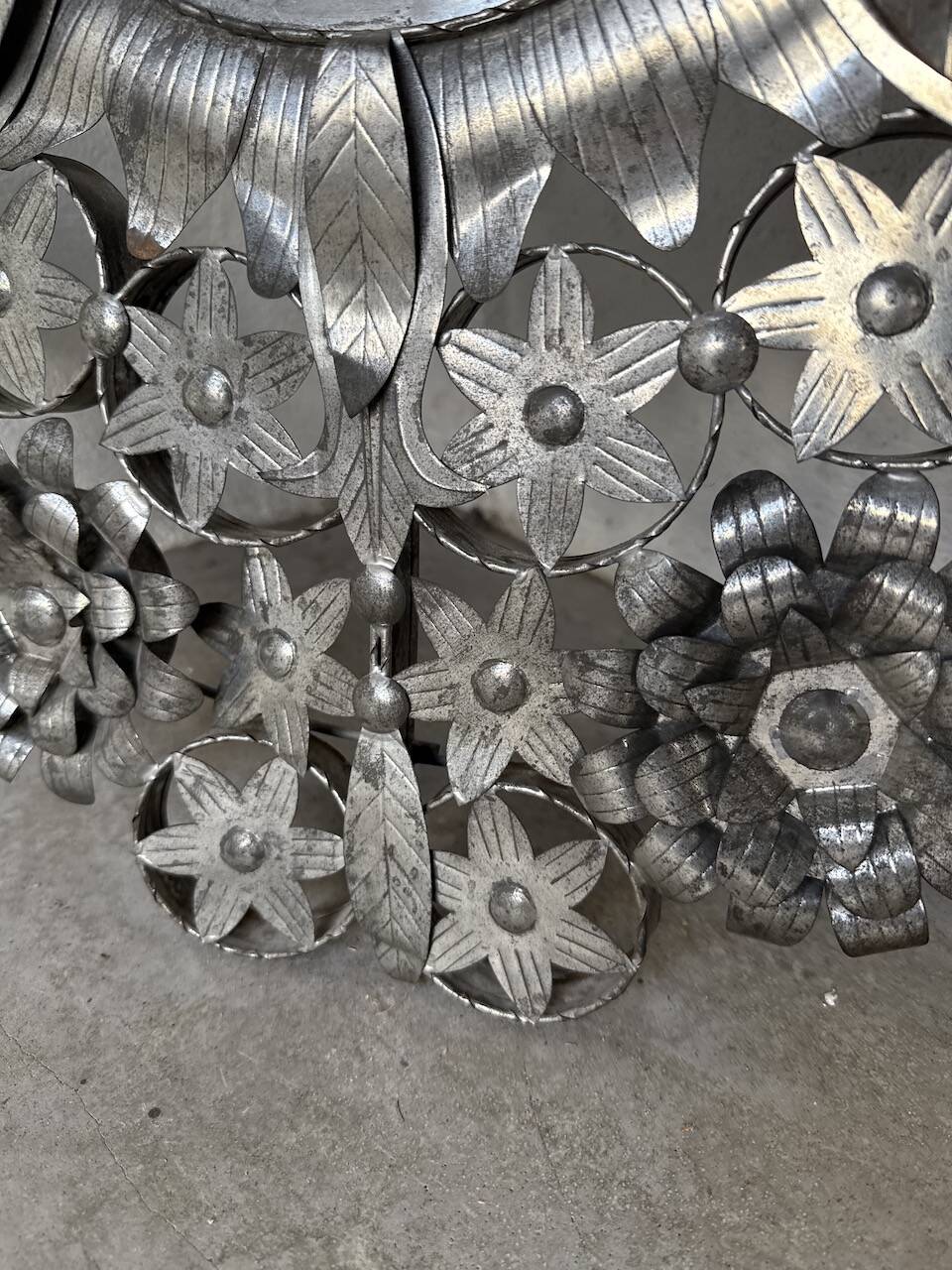 Vintage Mexican metal large mirror