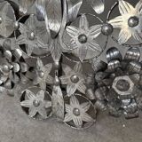 Vintage Mexican metal large mirror