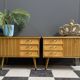Set night stands wood and glass top