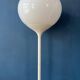 Vintage white floor lamp in Guzzini Space Age Mid-Century style