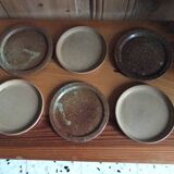 6 stoneware dessert plates