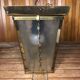 Old brass lantern pendant lamp + vintage glass plate #a592