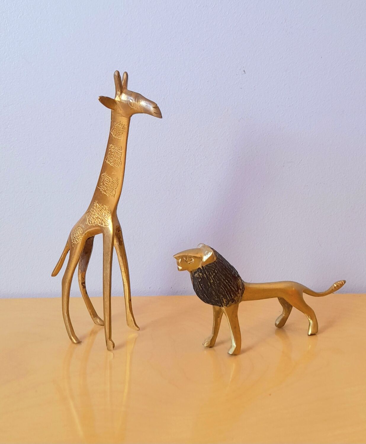 Brass savannah animals 70s