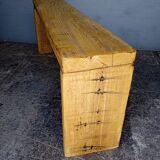 Bench 120 cm patinated solid wood