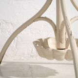 Ancien porte-manteau sur pied en blanc et or (vers 1920)