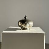 Small teapot, pewter coffee pot flattened oval shape