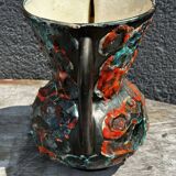 Rocaille Amphora Vase - Fat Lava Origin Vallauris or West Germany H 28 cm