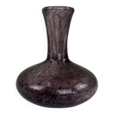 Vase soliflore vintage en verre bullé mauve/parme