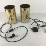 Pair of table lamps in brass model corfu by Roger Nathan