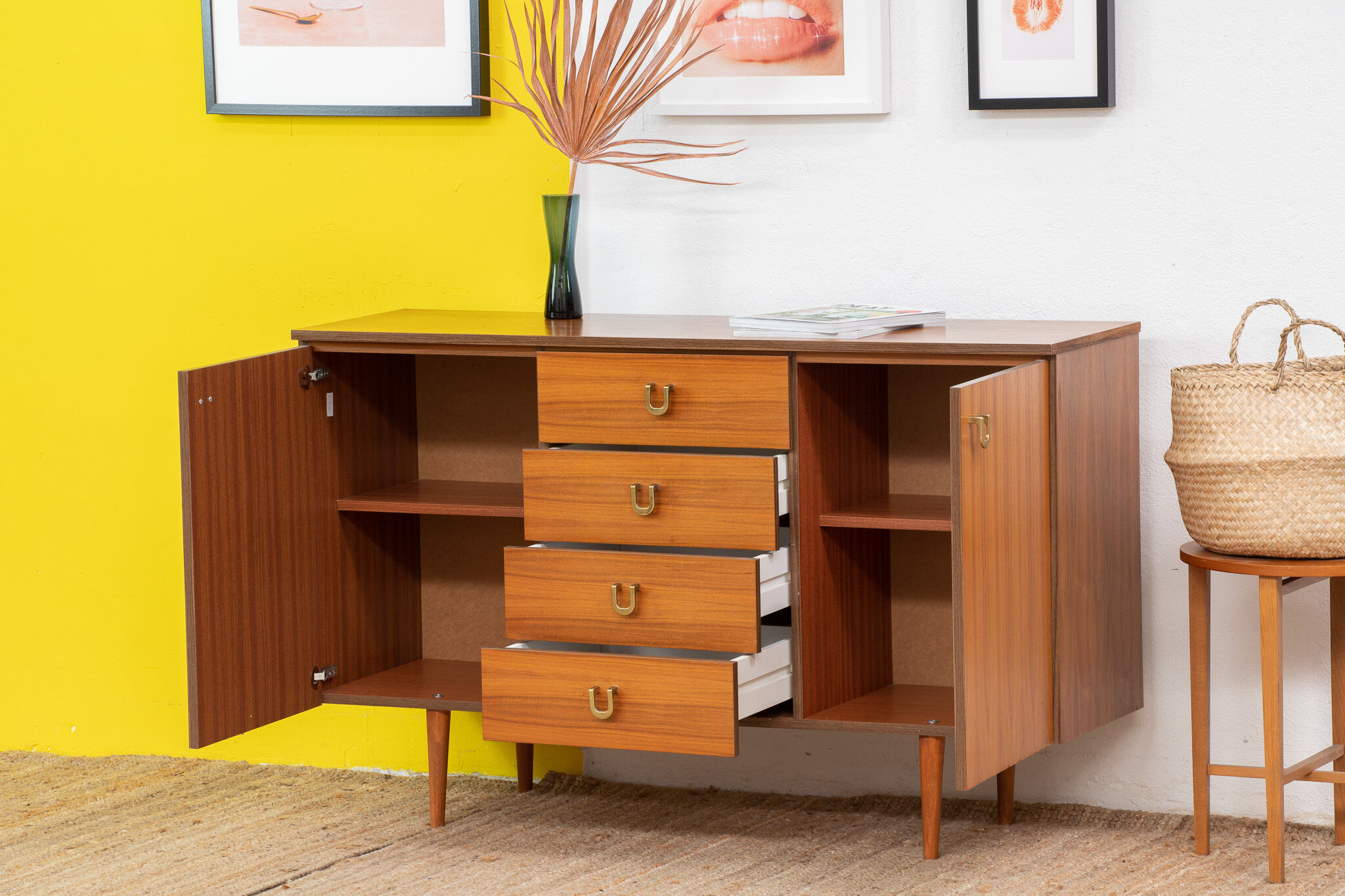 Vintage Scandinavian Sideboard – 130 cm