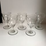 Lot of 5 small 50s/60s crystal glasses