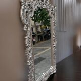 Silver wooden mirror