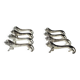 Series of antique knife rests in the shape of a lion, silver-plated metal.