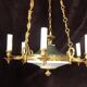 Empire/Napoleon 1st style chandelier, real opaline bronze Lucien Gau Paris 60'