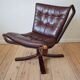Chaise de faucon danois à bas dos du milieu du siècle, sigurd ressell, années 1970
