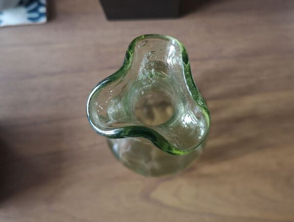 Carafe à alcool en verre soufflé bouche XIXème siècle