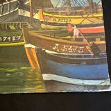 Fishing boats - painting on canvas board