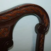 Heavily Carved Anglo-Indian Wooden Armchair