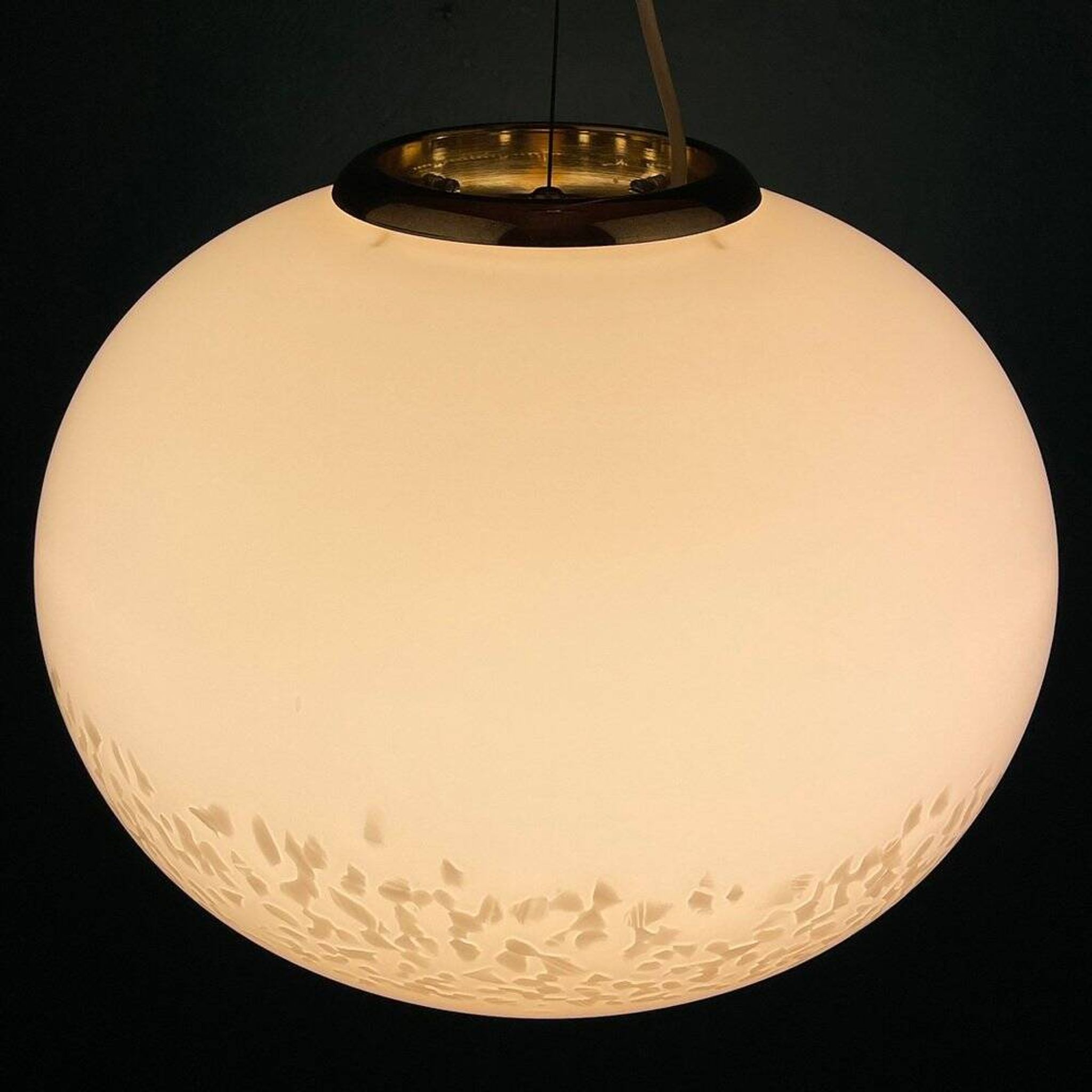 Suspension Murano Beige Italian from Murano glass, 1970s