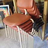 Set of 8 armchairs and chairs 420-44 Strafor-Steelcase
