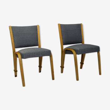 Set de 2 chaises Bow Wood 1950 édition Steiner