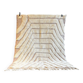 Grand tapis berbère marocain blanc Beni Ouarain neuf en laine