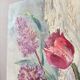 Tableau vintage bouquet de fleurs lilas