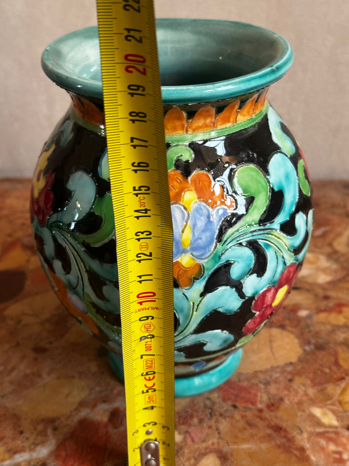 Vintage ceramic vase Cerart Monaco