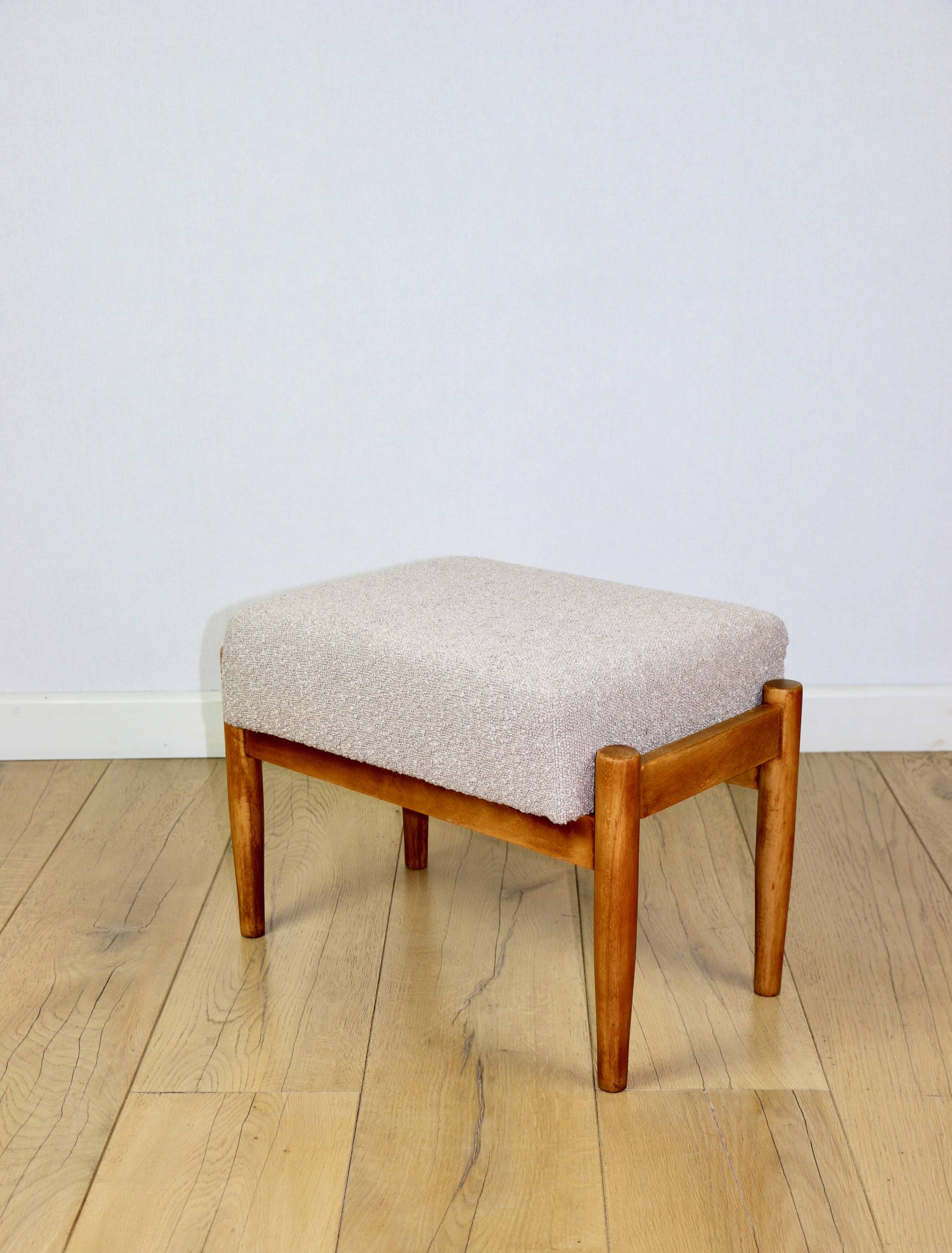 Edmund Homa stool beige boucle seat