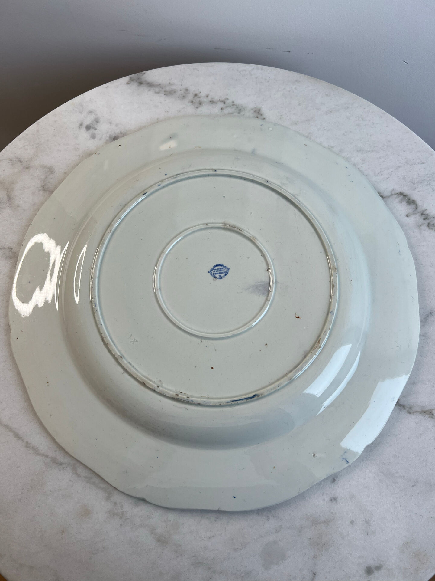 E Bourgeois, Rouen XVIII Collection, very large plate 41cm