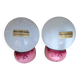 Pair of Tissot wall lights from the 70s with pink opaline glass in space age style.