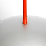 1960s spherical Space Age ceiling lamp with slats made of heavy metal