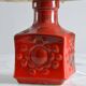 Red ceramic table lamp from Germany, 1970s