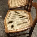 Pair of Louis Philippe walnut/Canage chairs